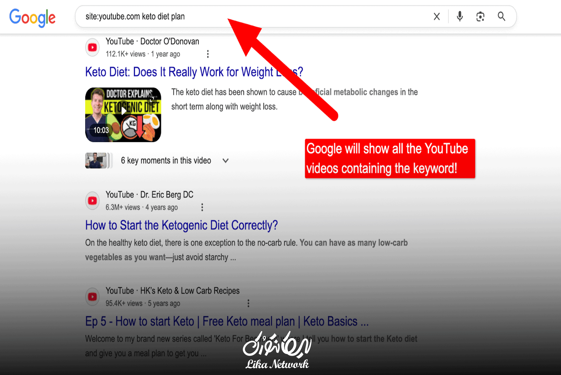 نمایش ویدیوهای یوتیوب در گوگل